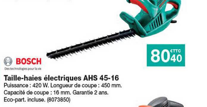 taille-haies électriques ahs 45-16 bosch