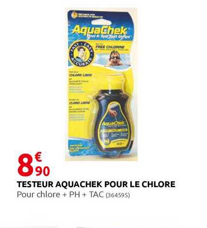 testeur aquachek pour le chlore