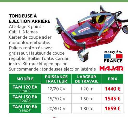 tondeuse à éjection arrière