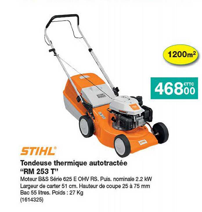 tondeuse thermique autotractée "rm 253 t" stihl