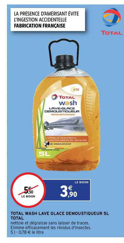 total wash lave glace démoustiquera 5 l total