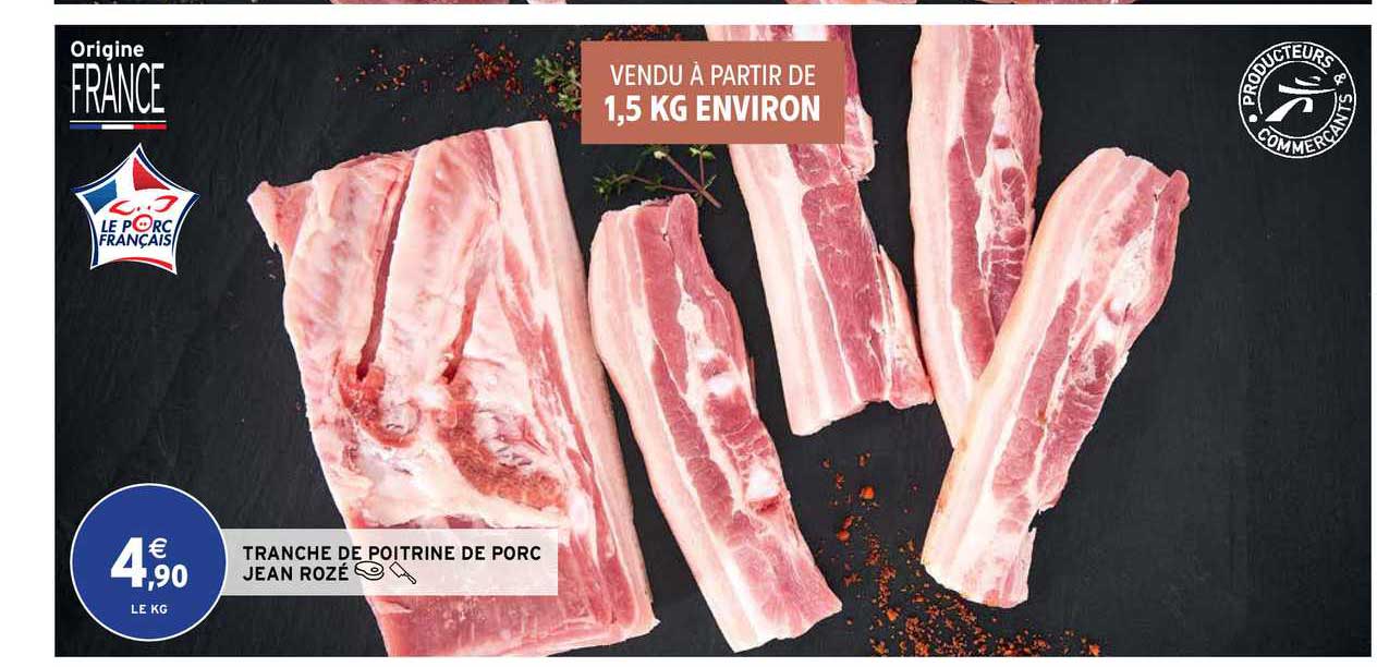 tranche de poitrine de porc jean rozé