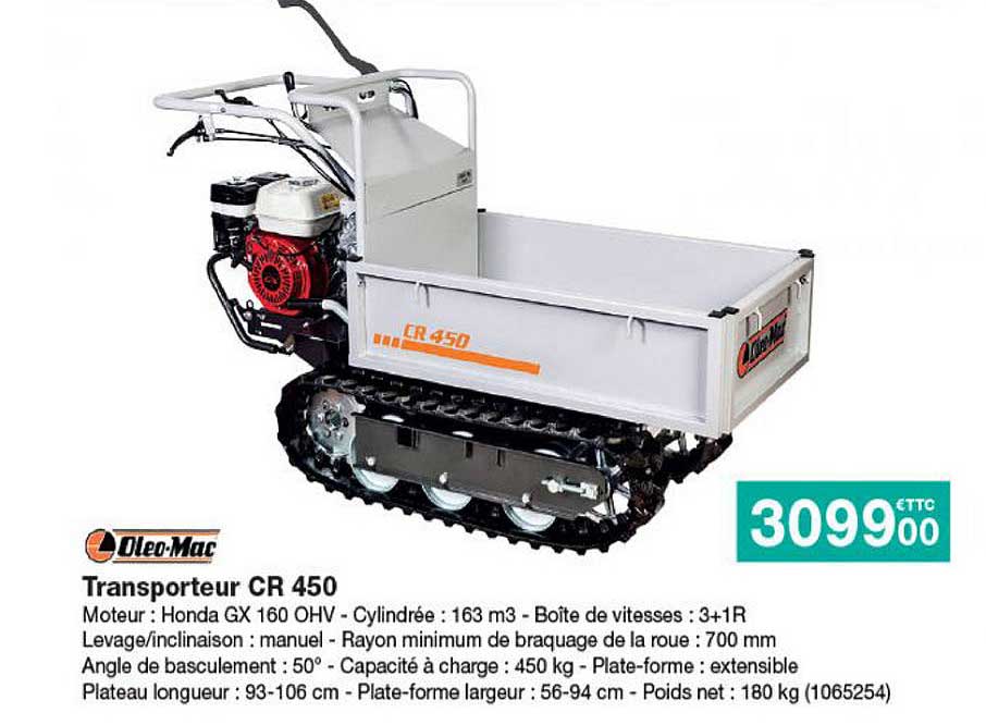 transporteur cr 450 oléo-mac