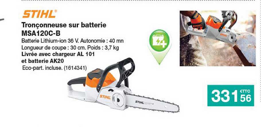 tronçonneuse sur batterie msa 120-b