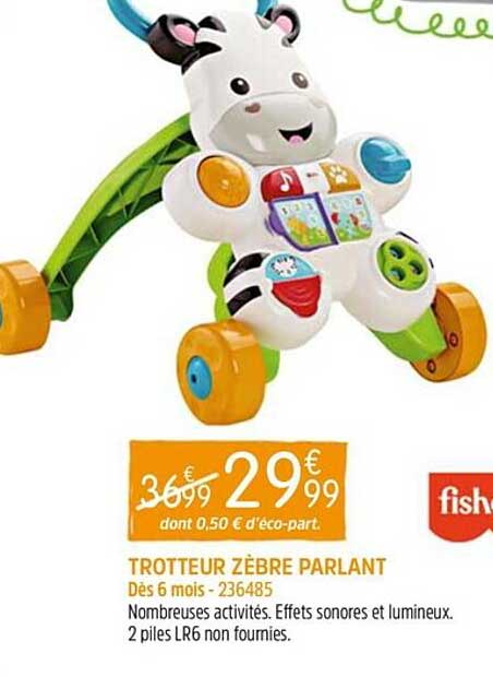 trotteur zèbre parlant