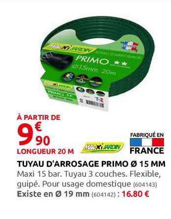 Tuyau D'arrosage Primo 15 Mm Macxi Jardin