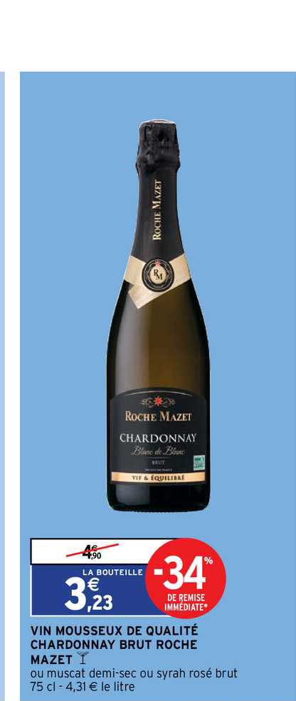 vin mousseux de qualité chardonnay brut roche mazet
