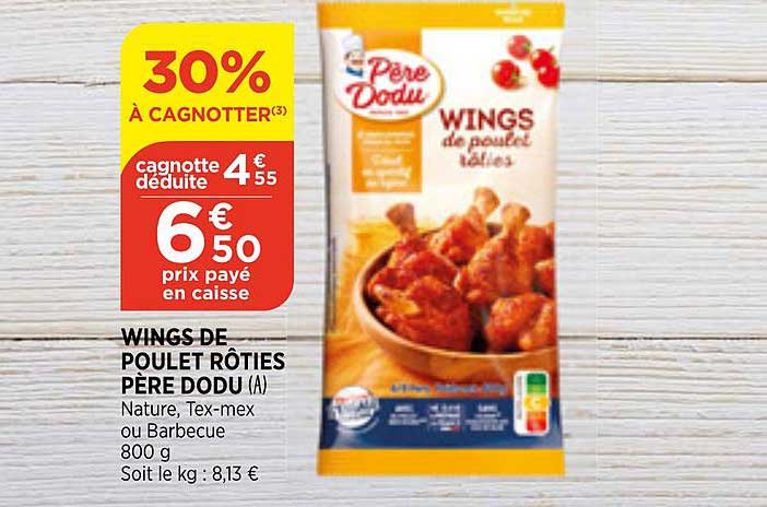 wings de poulet rôties père dodu