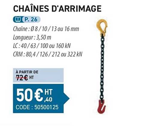 chaînes d'arrimage