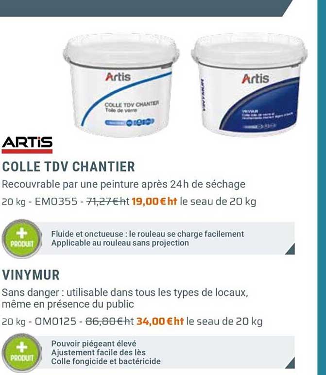 colle tdv chantier artis, vinymur artis