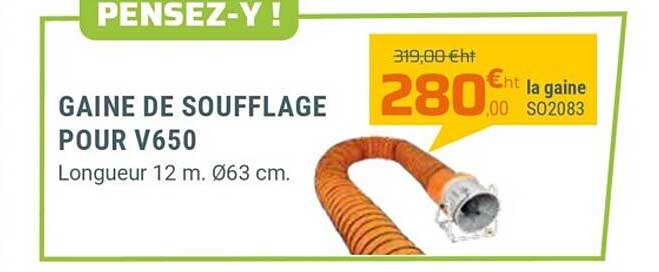 gaine de soufflage pour v650