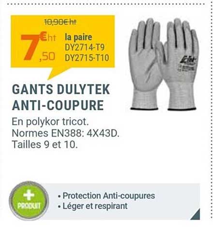 gants dulytek anti-coupure