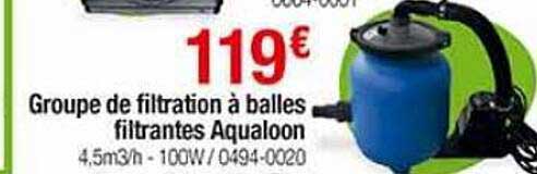 groupe de filtration à balles filtrantes aqualoon