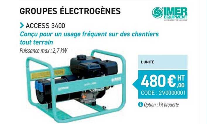 groupes électrogènes - access 3400