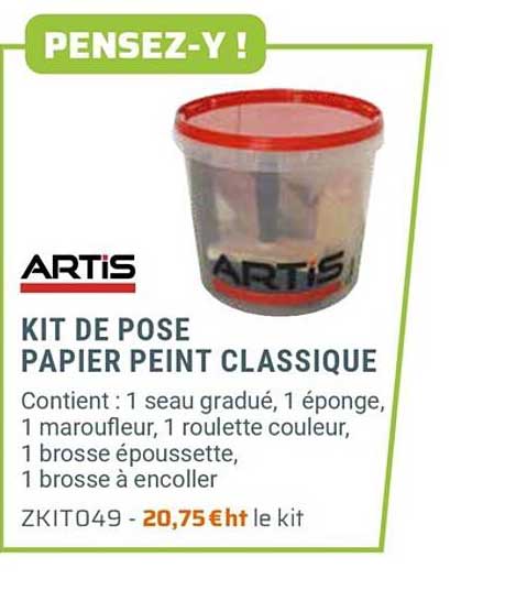 kit de pose papier peint classique artis