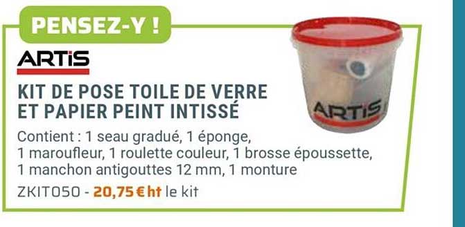 kit de pose toile de verre et papier peint intissé artis