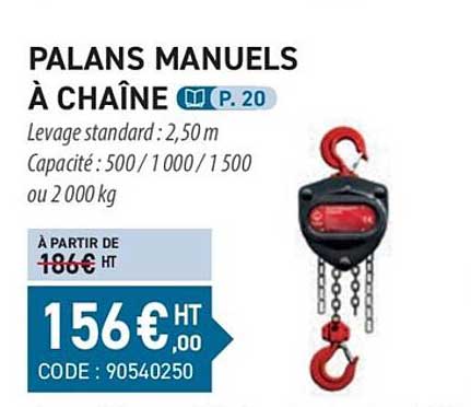 palans manuels à chaîne