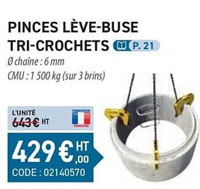 pinces lève-buse tri-crochets