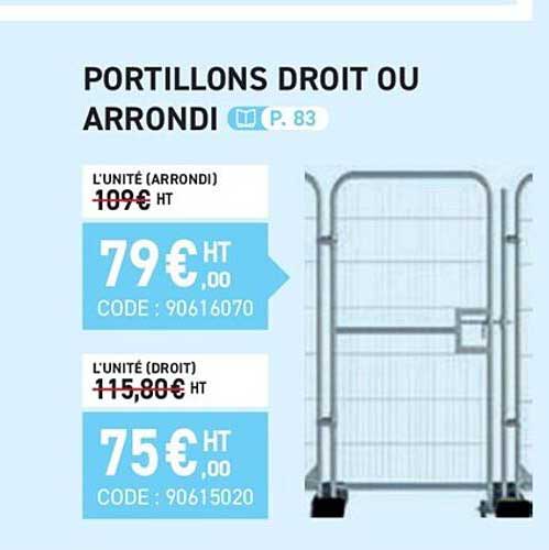 portillons droit ou arrondi