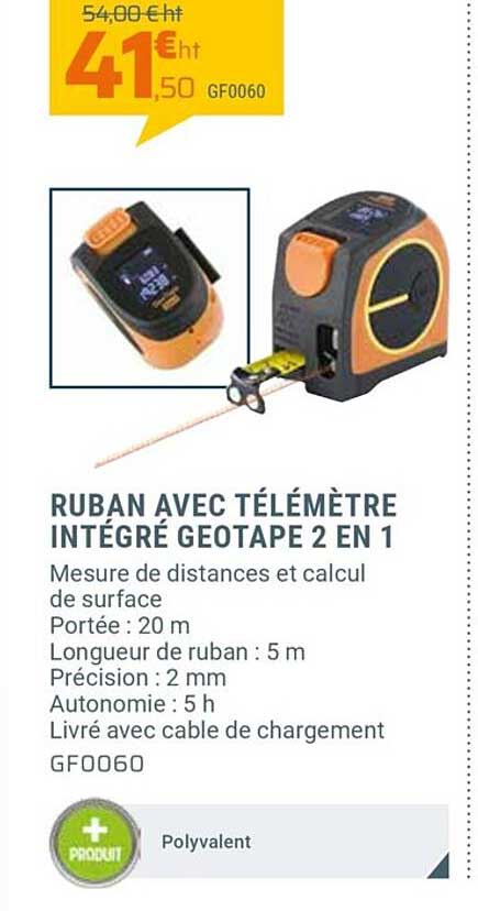 Ruban Avec Télémètre Intégré Geotape 2 En 1
