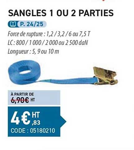 sangles 1 ou 2 parties