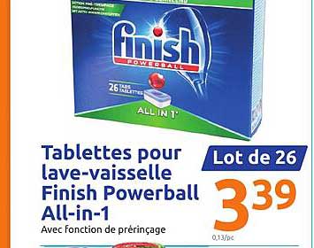 tablettes pour lave-vaisselle finish powerball all-in-1