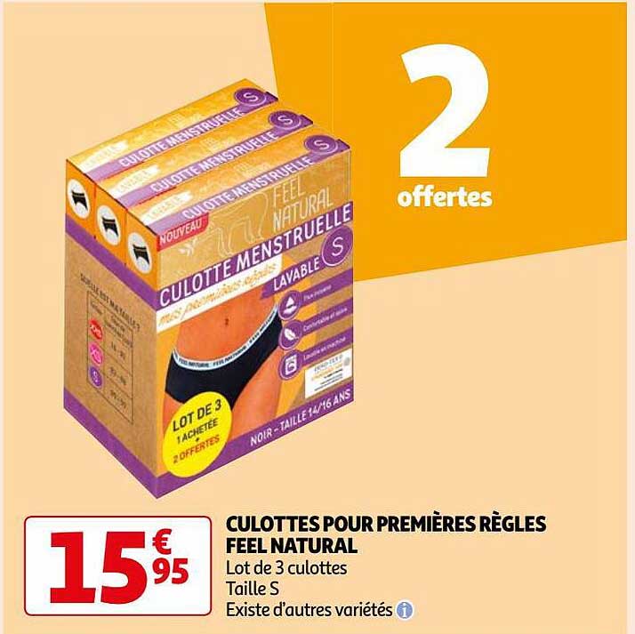 culottes pour premières règles feel natural