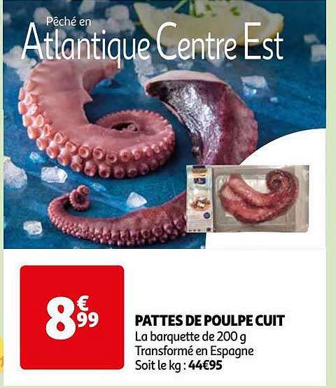 pattes de poulpe cuit