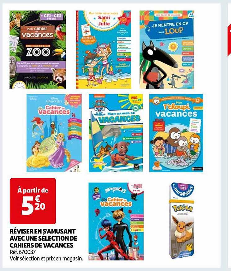 réviser en s'amusant avec une sélection de cahiers de vacances