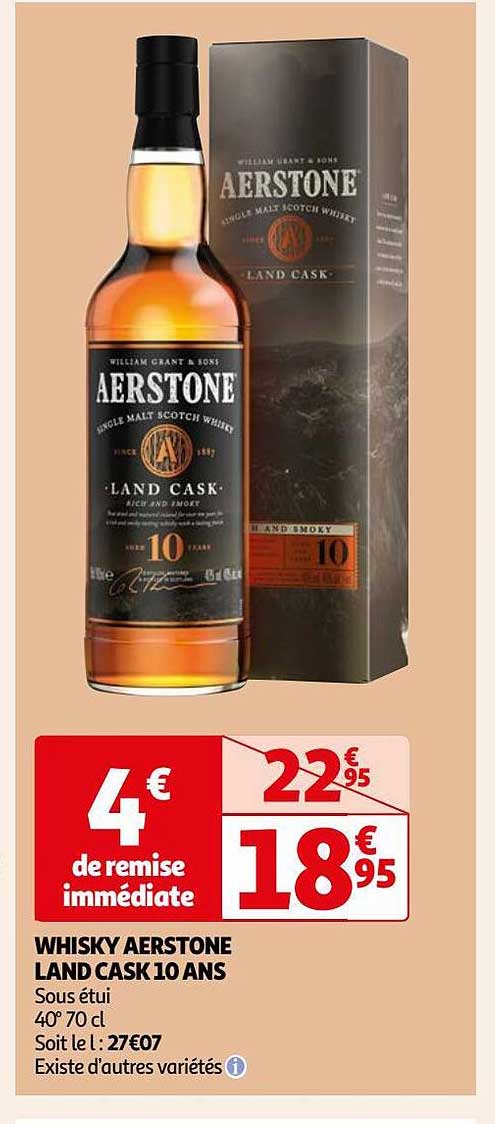 whisky aerstone land cask 10 ans