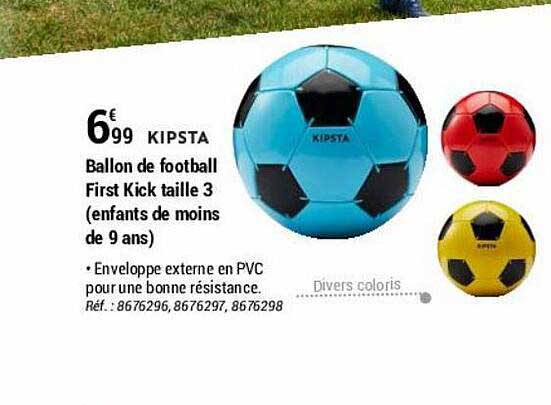 ballon de football first kick taille 3 (enfants de moins de 9 ans) kipsta