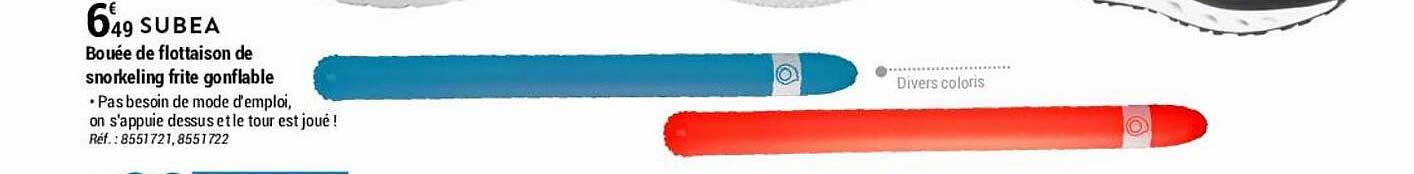 bouée de flottaison de snorkeling frite gonflable subea