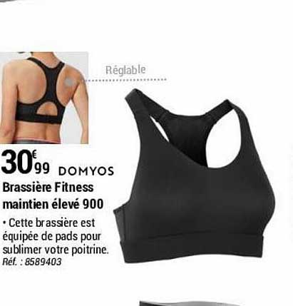 Brassière Fitness Maintien élevé 900 Domyos