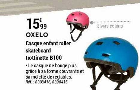 casque enfant roller skateboard trottinette b100 oxelo