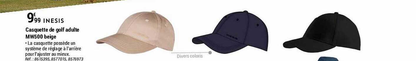 casquette de golf adulte mw500 beige inesis