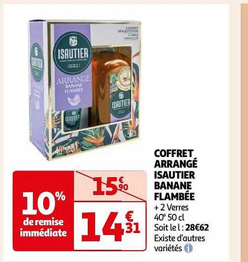 coffret arrangé isautier banane flambée