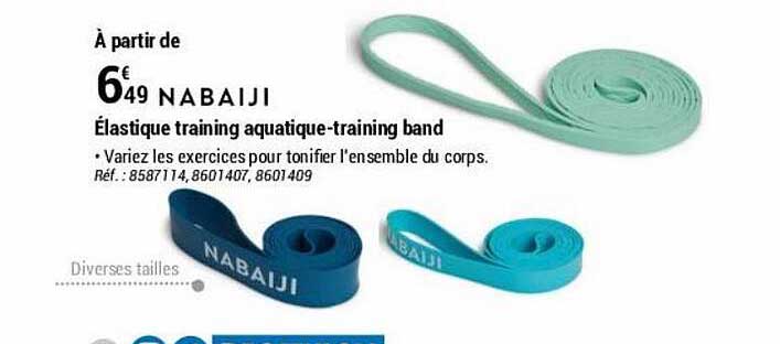 élastique training aquatique-training band nabaiji