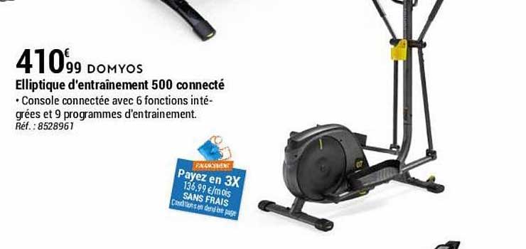 elliptique d'entraînement 500 connecté domyos