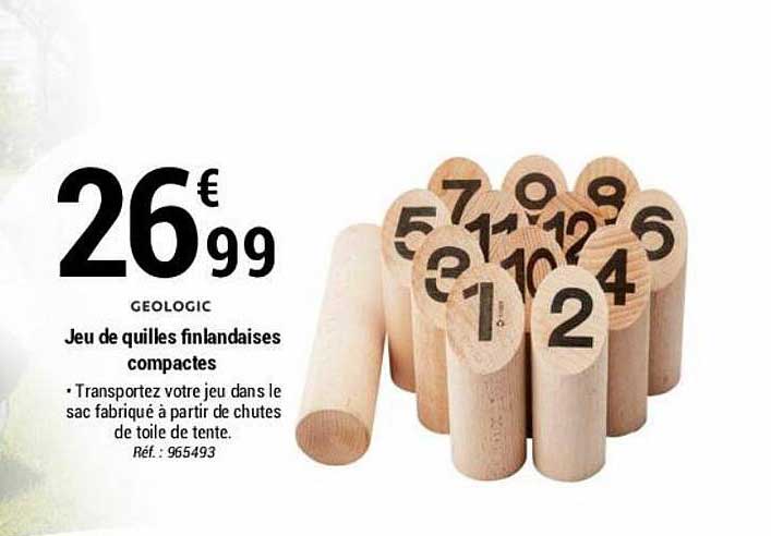 jeu de quilles finlandaises compactes géologic