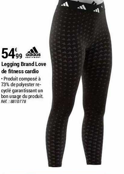 legging brand love de fitness cardio adidas