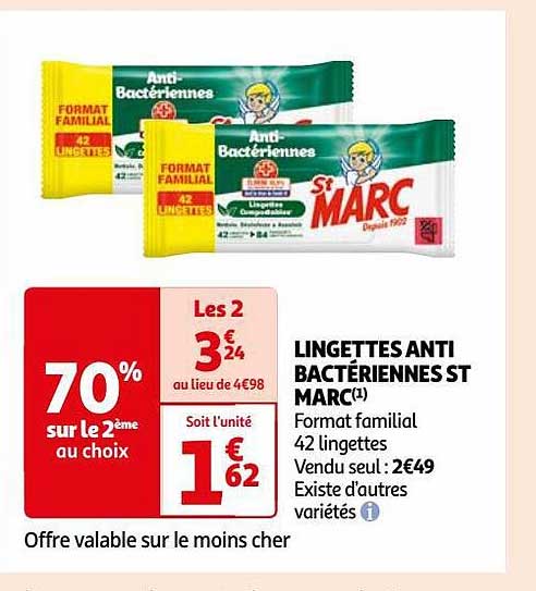 lingettes anti bactériennes st marc