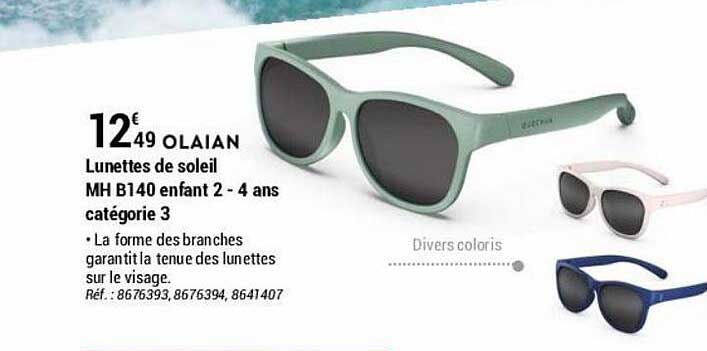 lunettes de soleil mh b140 enfant 2 - 4 ans catégorie 3 olaian