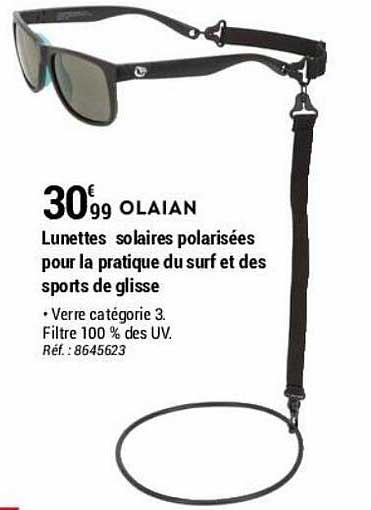 lunettes solaires polarisées pour la pratique du surf et des sports de glisse olaian