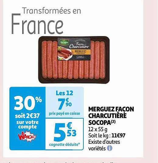 merguez façon charcutière socopa