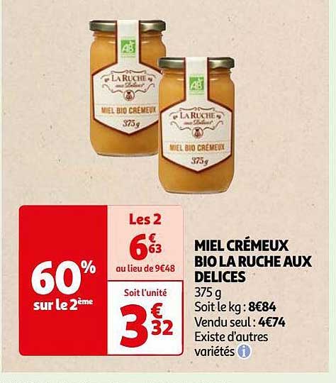 miel crémeux bio la ruche aux délices