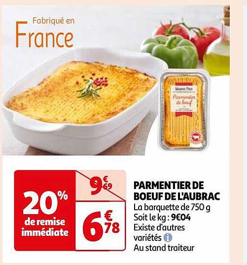 parmentier de bœuf de l'aubrac