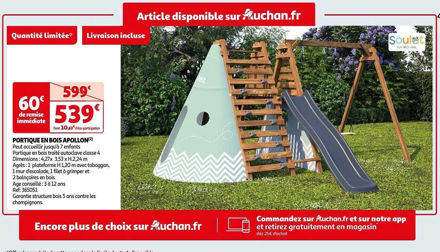 portique en bois apollon