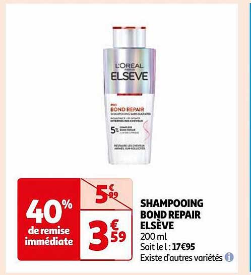 shampooing bond repair elsève