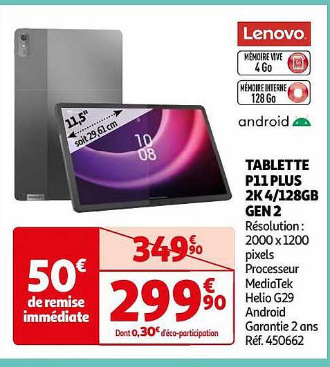 Tablette P11 Plus 2k 4-128gb Gen 2