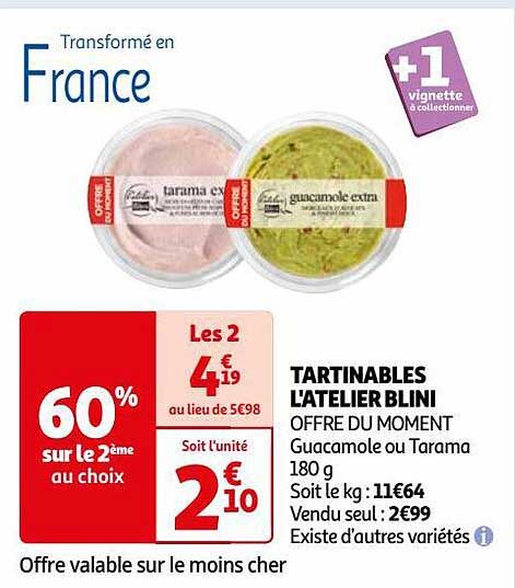 tartinables l'atelier blini